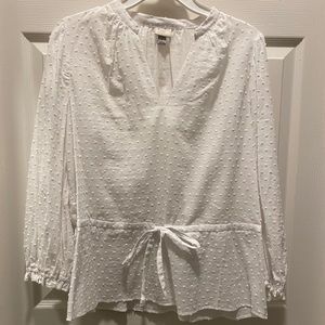 White long sleeve top